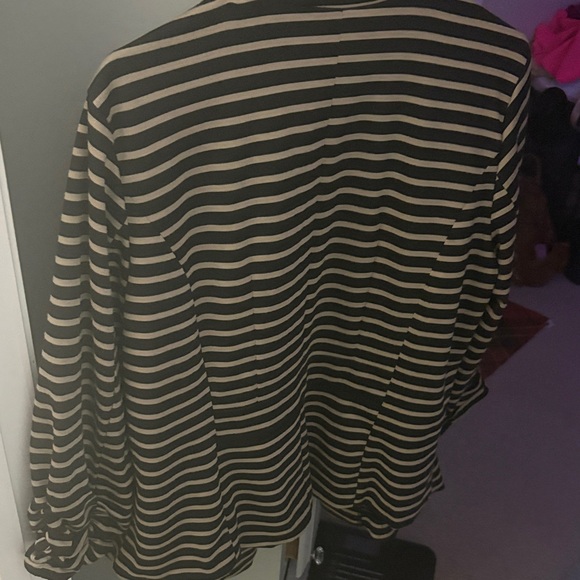 Cato Black and Tan Striped Blazer - Picture 4 of 4